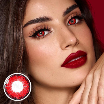 No1Pretty Vika Tricolor Red Colored Contact Lenses