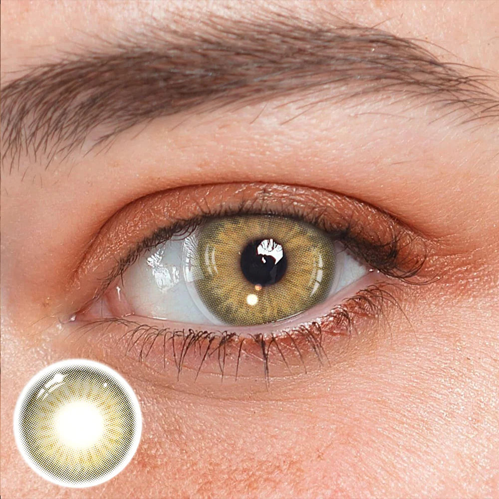 DNA Taylor contact lenses, brown hazel colored contacts, natural eye enhancement, outdoor activity lenses, FDA approved cosmetic lenses, yearly disposable contacts, casual style enhancement, HEMA contact lenses, 14.2mm eye lenses, sunlight enhancement contacts, prescription plano lenses, active lifestyle products, comfortable eye lenses, natural beauty enhancement, music event contacts, everyday essential lenses