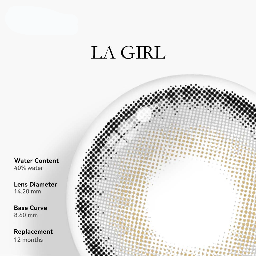 LA Girl grey contact lenses, silver ash eye contacts, grey colored contacts for brown eyes, FDA approved cosmetic lenses, yearly disposable colored contacts, urban beauty enhancement, HEMA contact lenses, 14.2mm eye lenses, multidimensional glow contacts, sophisticated eye enhancement, professional contact lenses, evening event contacts, prescription plano lenses, beauty transformation products, modern eye accessories