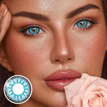 No1Pretty Vika Tricolor Blue Colored Contact Lenses