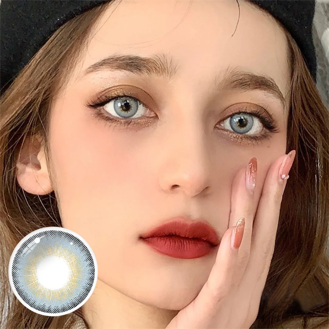 LA Girl blue contact lenses, doll eye effect contacts, blue colored contacts for dark eyes, FDA approved cosmetic lenses, yearly disposable colored contacts, natural eye enhancement, HEMA contact lenses, 14.2mm eye lenses, blue eye contacts, exotic eye contacts, daily wear contact lenses, prescription plano lenses, party contact lenses, beauty enhancement products, ocean blue eyes