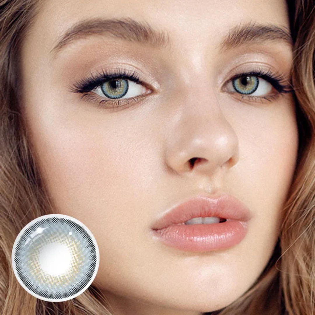 LA Girl grey contact lenses, silver ash eye contacts, grey colored contacts for brown eyes, FDA approved cosmetic lenses, yearly disposable colored contacts, urban beauty enhancement, HEMA contact lenses, 14.2mm eye lenses, multidimensional glow contacts, sophisticated eye enhancement, professional contact lenses, evening event contacts, prescription plano lenses, beauty transformation products, modern eye accessories