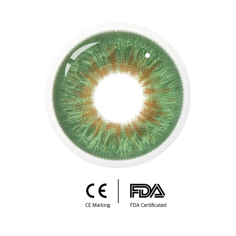 Snake pattern contact lenses, green mystical contacts, wildness collection lenses, HEMA+NVP contact lenses, snake-inspired lenses, fantasy contact lenses, 14.5mm eye lenses, FDA approved colored contacts, yearly disposable lenses, mysterious green eyes, special effect contacts, artistic eye design, fantasy event lenses, mystical beauty accessories, 2023 collection lenses, enchanting contact lenses