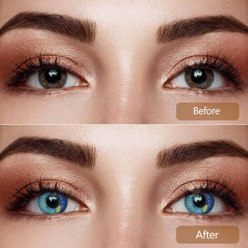 Anime blue contact lenses, vibrant colored contacts, crazy blue lenses, cosplay contact lenses, dramatic eye enhancement, FDA approved cosmetic lenses, yearly disposable contacts, HEMA contact lenses, 14.5mm eye lenses, high water content lenses, prescription plano lenses, confidence boosting contacts, individuality expression, special effects lenses, NO1prettylens products