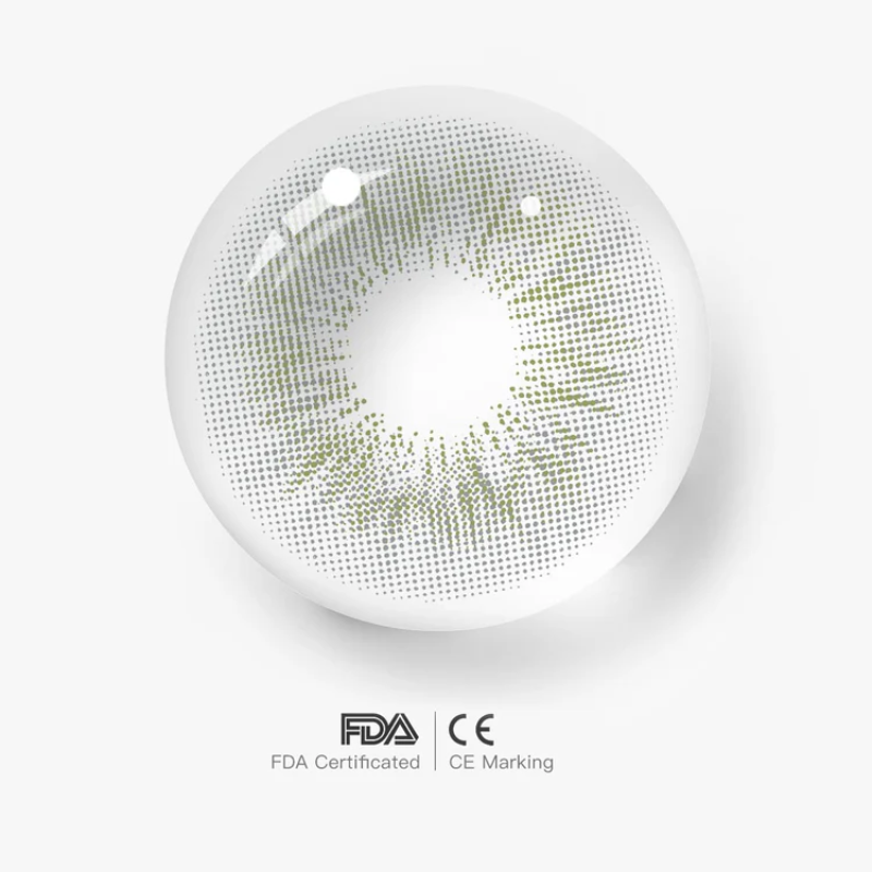 Sun Kissed Girls contact lenses, Bella Grey colored contacts, California style lenses, grey green eye contacts, natural colored lenses, FDA approved cosmetic lenses, yearly disposable contacts, daily wear contact lenses, HEMA contact lenses, 14.0mm eye lenses, summer beauty essentials, olive green radial pattern, mysterious eye color, comfortable daily lenses, prescription plano lenses, Sun Kissed Girls collection