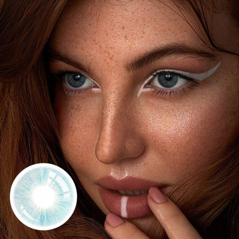  Tiffany Blue contact lenses, sea blue colored contacts, California ocean eyes, blue golden lenses, Sun Kissed Girls collection, FDA approved contact lenses, yearly disposable lenses, natural blue eyes, HEMA contact lenses, 14.0mm diameter, summer beauty essentials, coastal style lenses, prescription plano contacts, daily wear blue lenses, ocean inspired beauty, California summer vibes