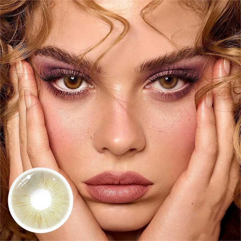 Sun Kissed Girls contact lenses, Selena Brown colored contacts, California sunshine lenses, brown golden eye contacts, natural colored lenses, FDA approved cosmetic lenses, yearly disposable contacts, daily wear contact lenses, HEMA contact lenses, 14.2mm eye lenses, summer beauty essentials, golden radial pattern, west coast style, comfortable daily lenses, prescription plano lenses, Sun Kissed Girls collection, beach beauty accessories